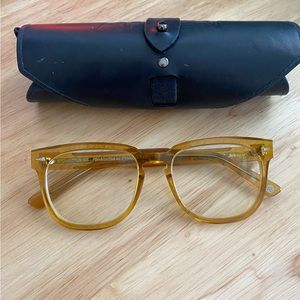 AHLEM | Yellow Crystal Rectangular Glasses
